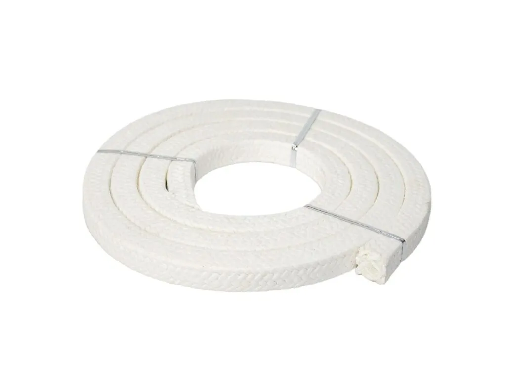 Dây tết chèn acrylic bó dây trắng nhìn nghiêng thấy đầu dây vuông