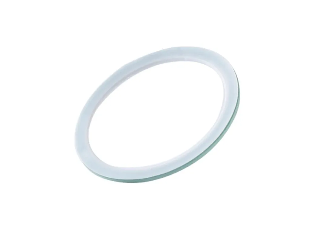 Gioăng bọc ptfe lõi không amiang vòng trắng nhìn nghiêng thấy lõi