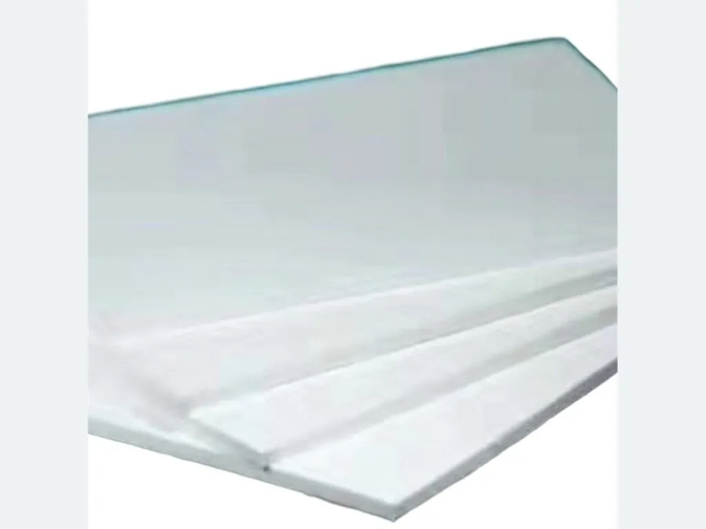 Gioăng ceramic: tấm sợi gốm trắng xếp lệch nhiều lớp