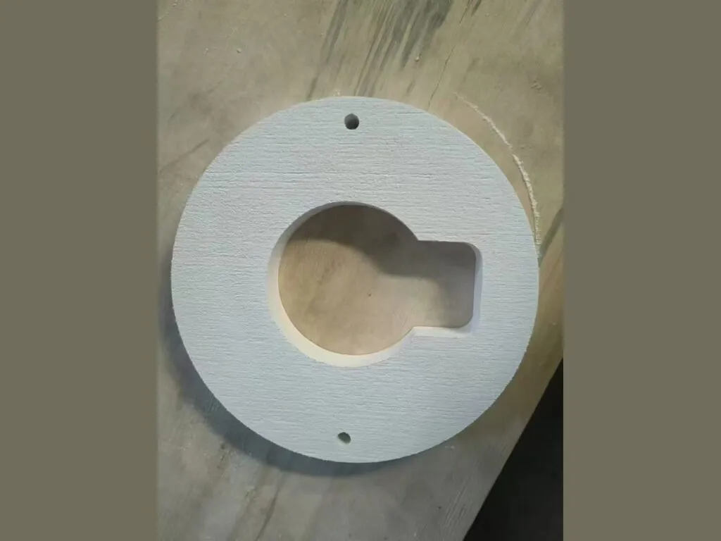 Gioăng ceramic vòng dày có lỗ bu lông và lòng khoét