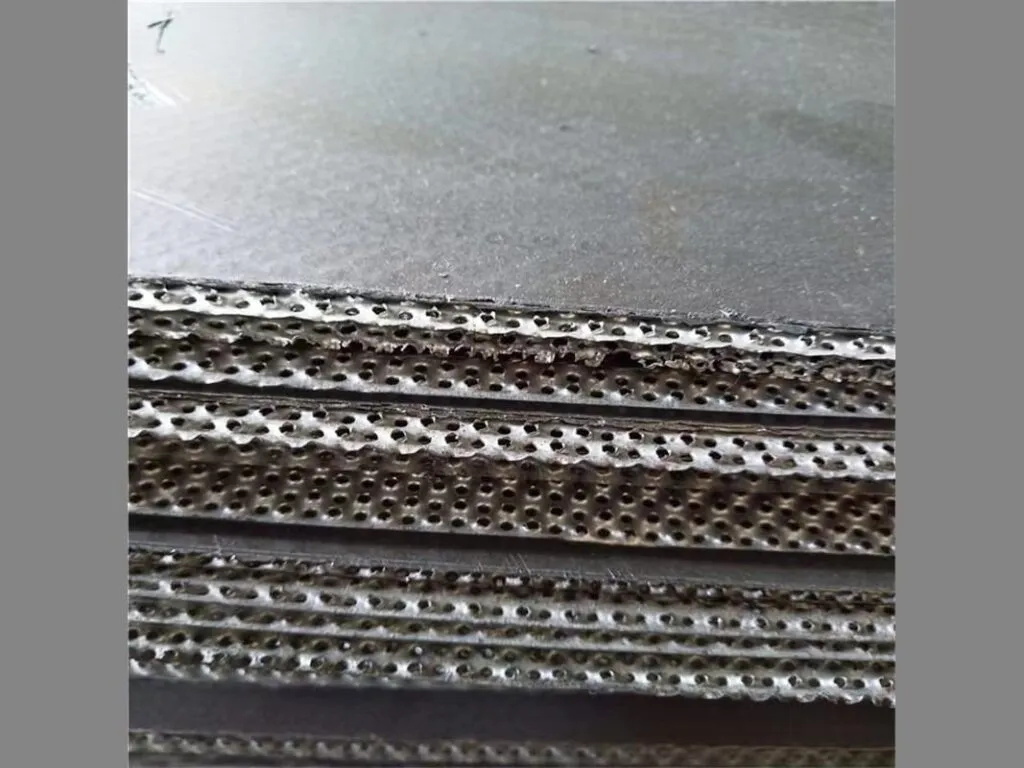Gioăng chì tấm graphite lõi inox đục lỗ nhìn cắt lớp