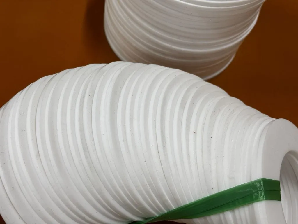 Gioăng ptfe đo đường kính bằng thước thẳng trên tay